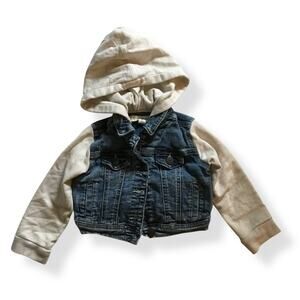 Tucker + Tate sweatshirt denim jacket hoodie with heart on back